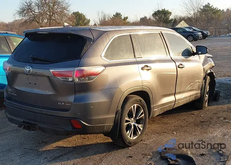 2016 Toyota Highlander Xle V6 from USA, damaged, VIN 5TDJKRFH3GS228923